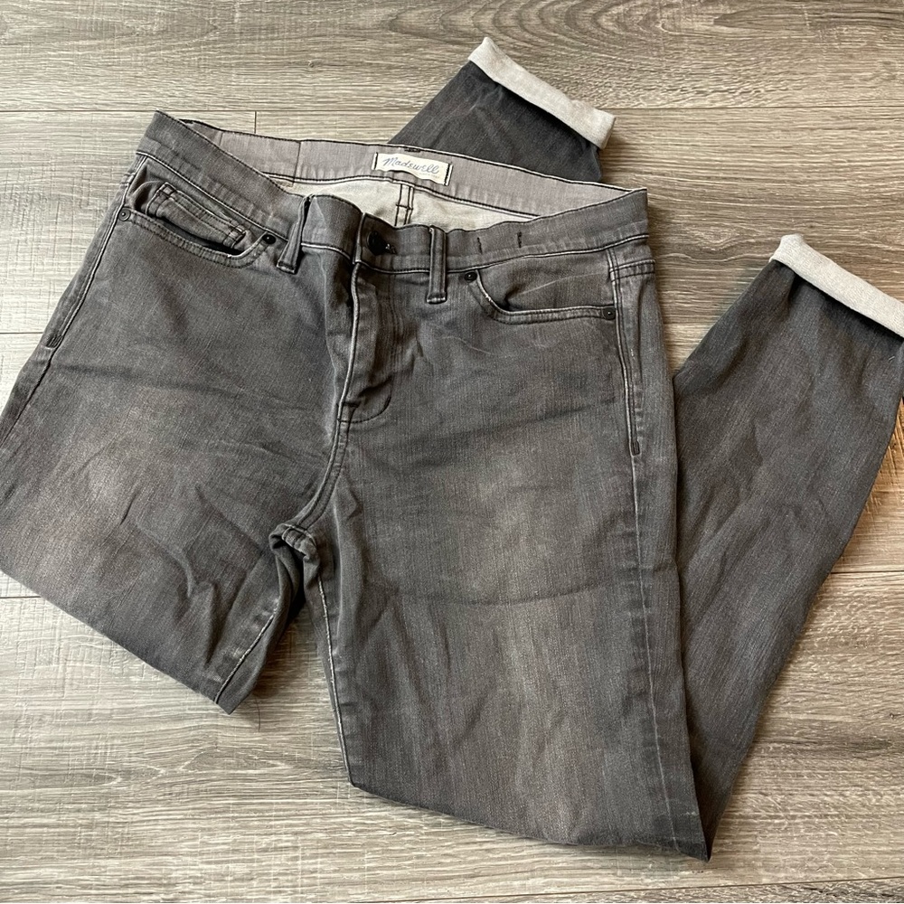 Madewell Jeans Skinny Skinny Black Vintage Wash Mid Rise Size 31